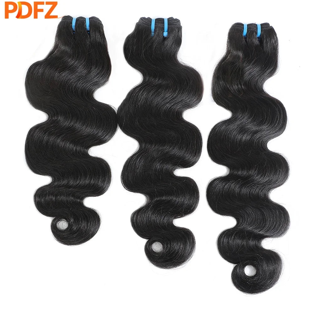 Body Wave Human Hair Bundles 16A Double Drawn 100% Human Hair Brazilian Virgin Human Hair Extensions For Women Cheap Human Hair