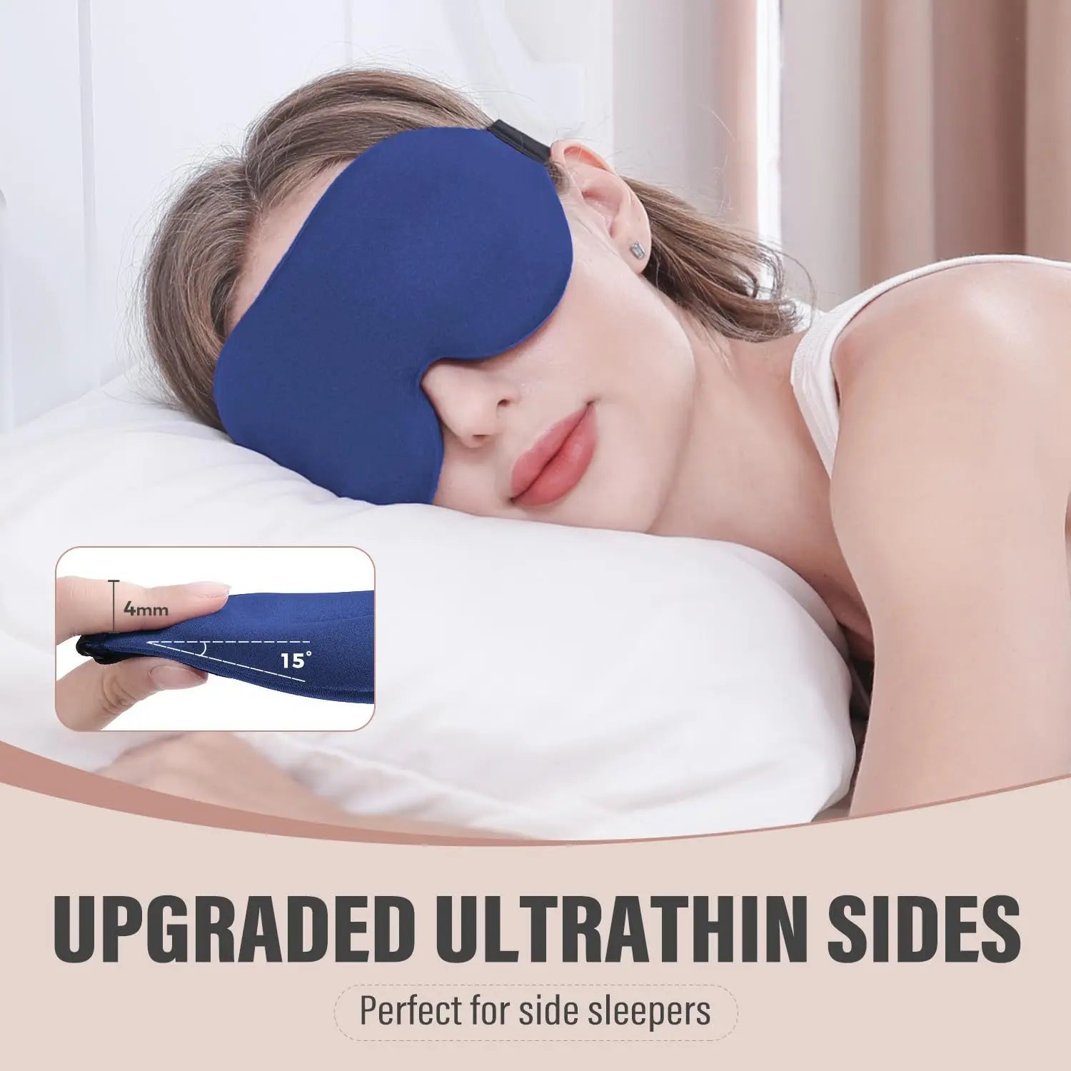Eye Mask for Sleeping 3D Contoured Cup Blindfold Concave Molded Night Sleep Mask Block Out Light with Women Men