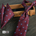 man tie set swine red 8cm Men's Formal tie and pocket square set 2-Piece Business Wedding burgundy ties for men and neckties man
