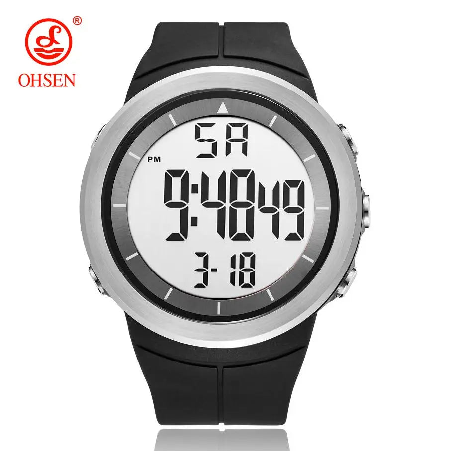 Digital Watches for Men Black Waterproof Tactical Wristwatch Big Dial Waterproof Electronic Led Military Clocks Alarm Stopwatch