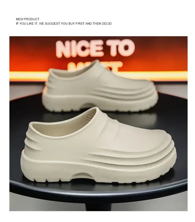 Women's and men's Waterproof Shoes for Summer Spring and Autumn Couple's Kitchen Chef Shoes Nurse Teacher work shoes Man Sandals