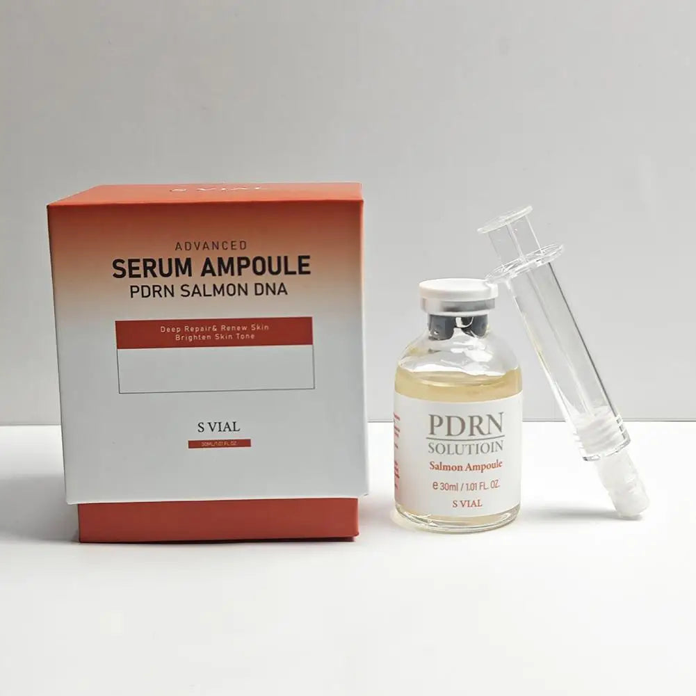 Facial Essence Firming Cream Salmon Ampoule Serum Anti-Wrinkle Fade Lines Deep Repair Strengthen Skin Barrier Renew Skin