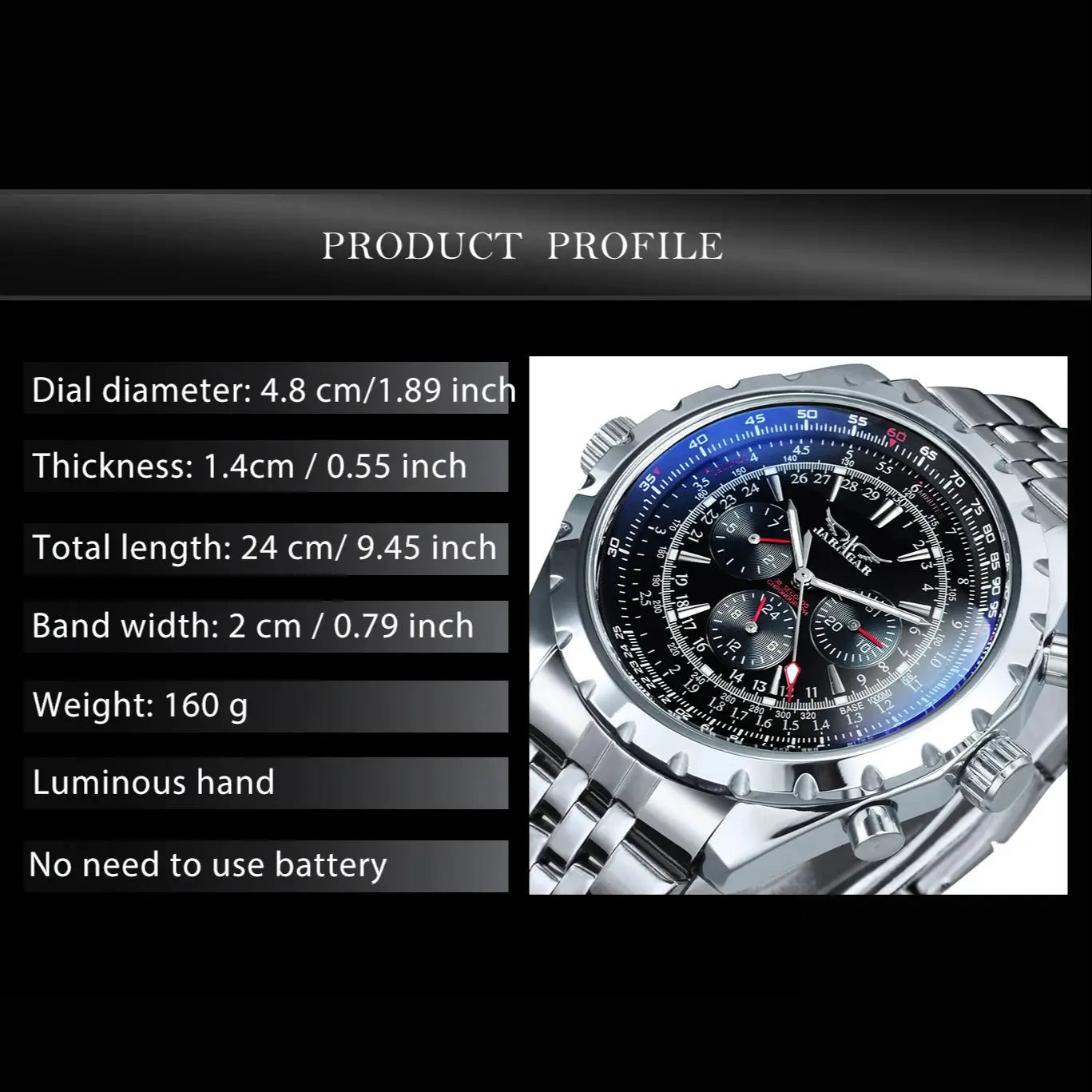 JARAGAR Sports Mens Watches Top Brand Luxury Automatic Mechanical Watch for Men Casual Leather Steel Strap Military Wristwatches