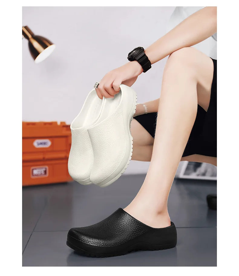 Comfortable Clogs for Women Men Eva Slip-on Chef Nurse Shoes Waterproof Slippers Lightweight Hospital Kitchen Safety Sandals