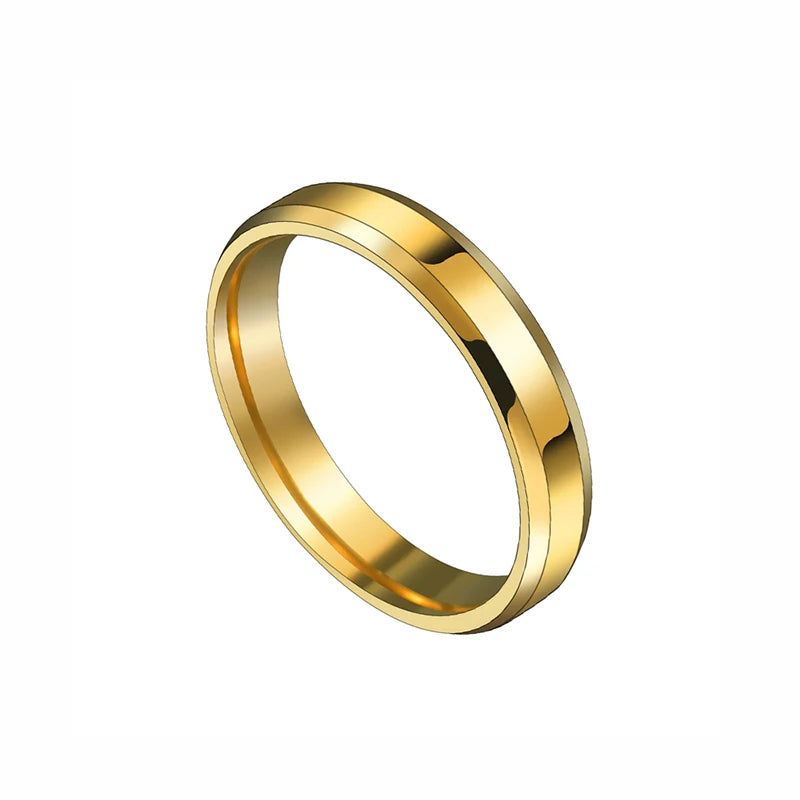 Freeteeme Punk 2mm/4mm/6mm/8mm Wide Simple Rings for Women Men Stainless Steel Smooth High Polished Wedding Finger Rings Jewelry