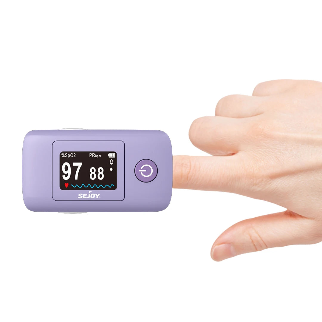 Sejoy Digital Wrist Blood Pressure Monitor,Finger Pulse Oximeter OLED Blood Oxygen Saturation,Heart Rate Meter BP Monitor