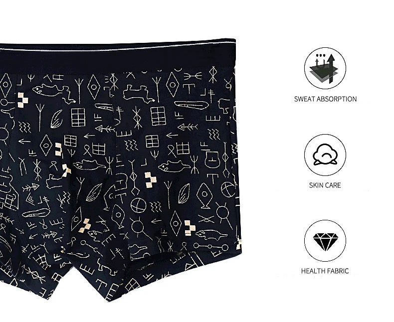 4Pcs Boxer Shorts Men's Underwear Sexy Panties Cotton Boxers Print Underpants Male Shorts U Convex Lingerie Plus Size 6XL