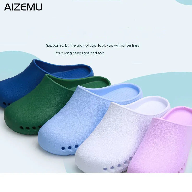 Nurse Shoes Woman Summer Clogs Surgical Shoes Non-slip Operating Room Slipper Lab Slipper Medical shoes for men Breathable