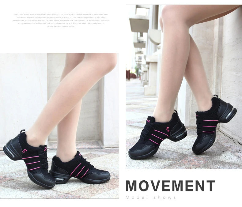 Dancing Shoes For Women Sports Feature Modern Jazz Dance Shoes Soft Outsole Breath Dance Shoes Female Waltz Sneakers Wholesale