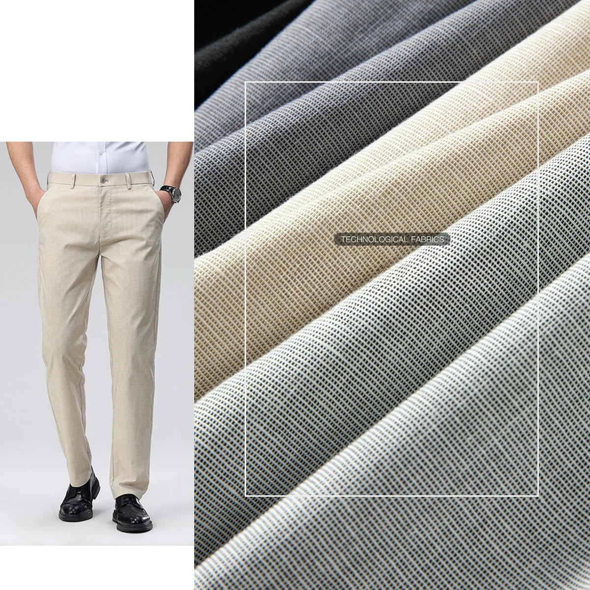 Men's Casual Pants: Breathable & Lightweight for Summer Comfort Business Casual Men's Work Trousers