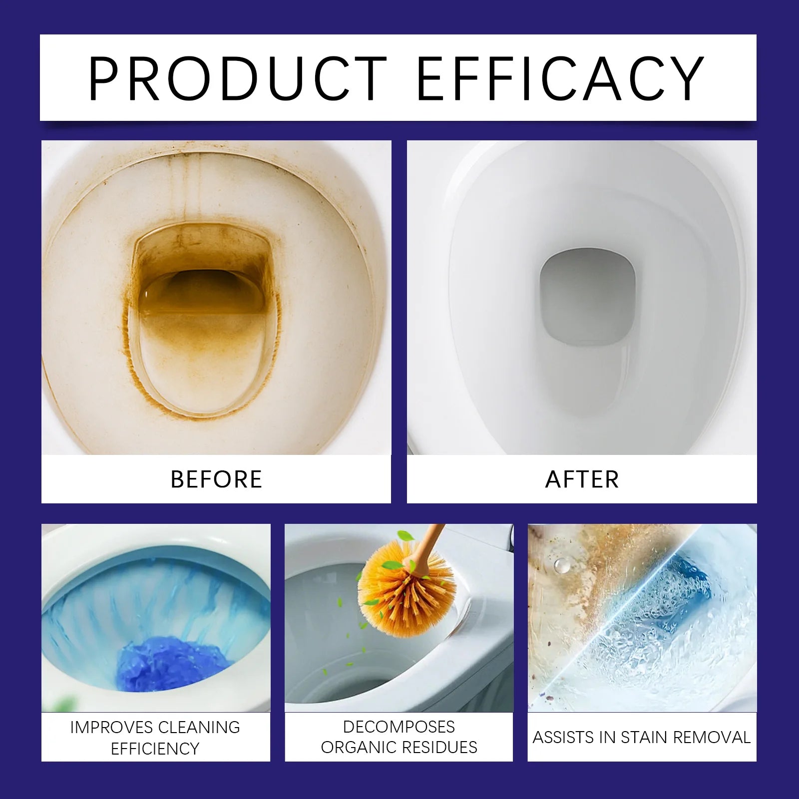 Bathroom Descaling Powder Toilet Deep Cleaner Limescale Remover Water Soluble Cleaning Agent Gentle Surface Polish Home Supplies