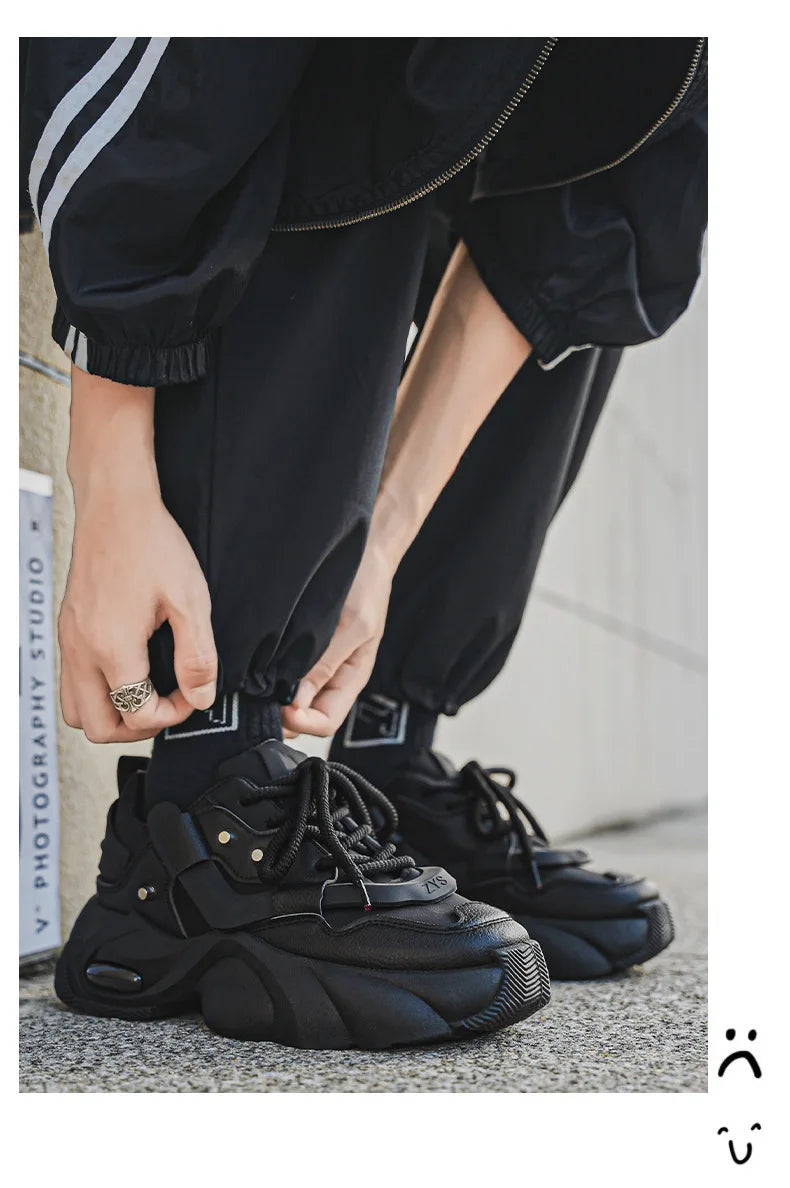 Shoes  Men High Quality Platform Sneaker Fashion High-top Leather Sports Men 2026 Thick-soled Casual Shoes Zapatillas Hombre