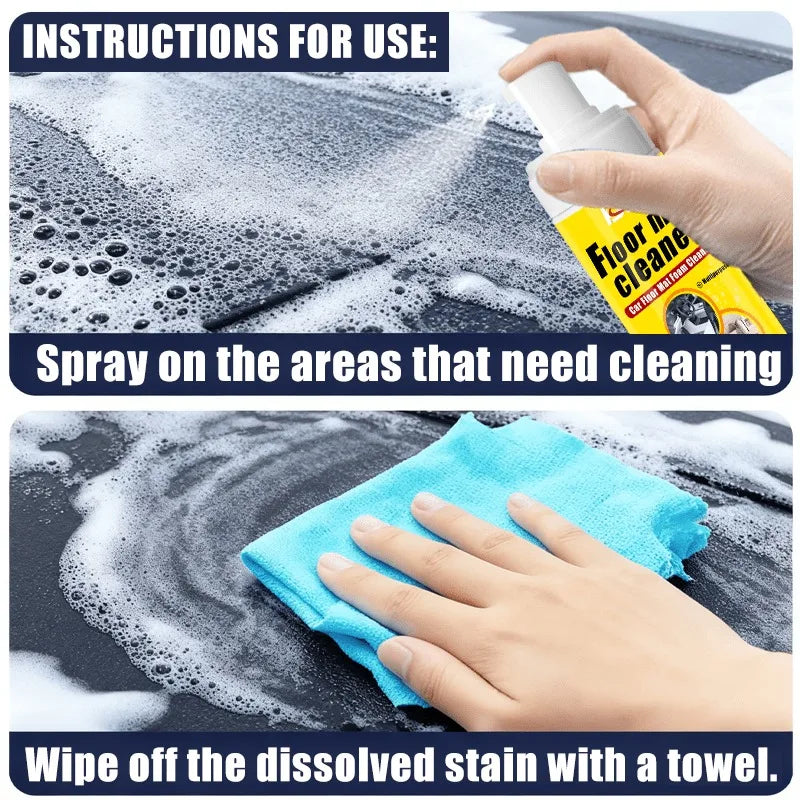 Foam Cleaning Spray (Multi-Purpose): Car Carpets/Plastic/Seats Clean,Stain Remover + Shine,Quick/Easy,Portable,Home/Car Solution
