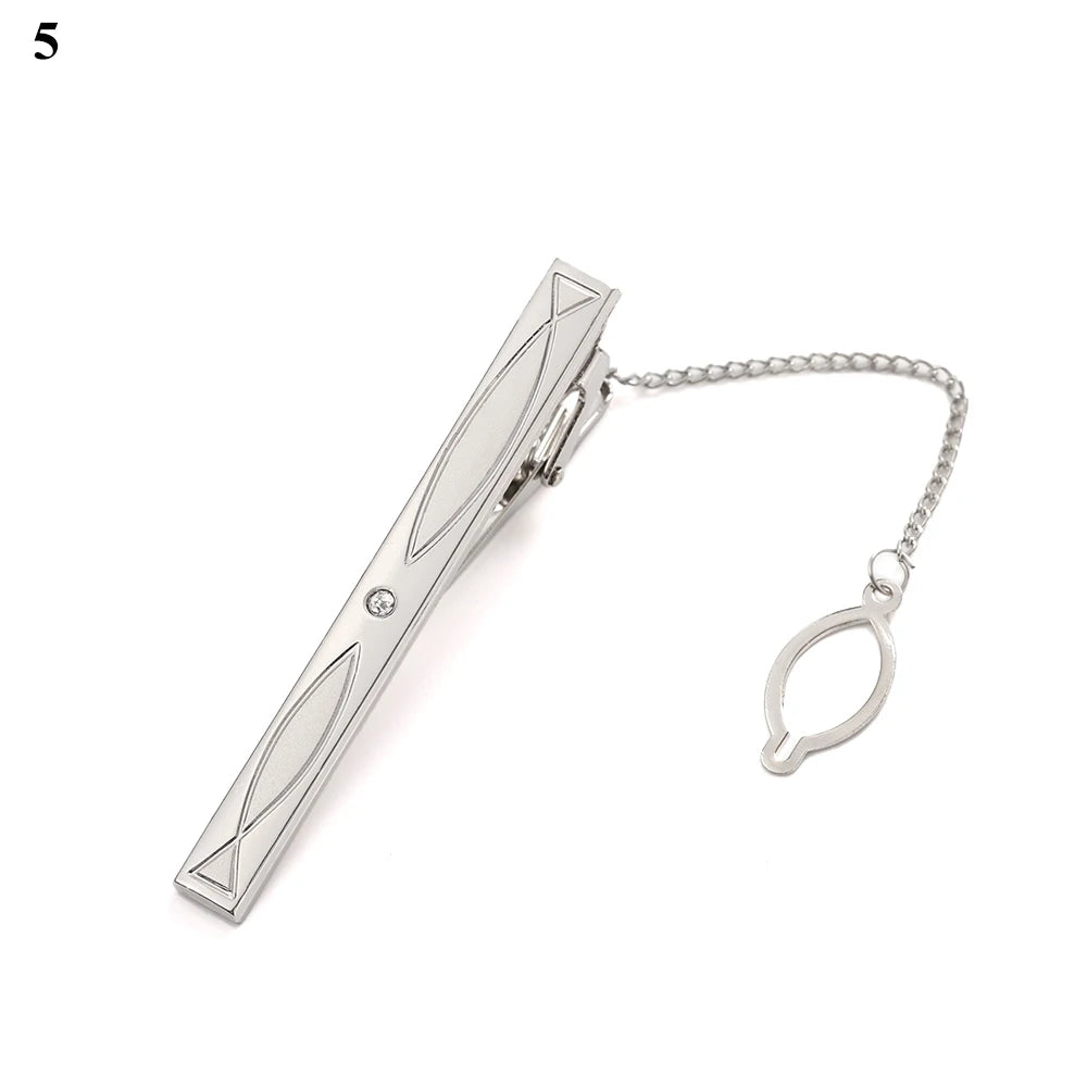 New Tie Clip Fashion Style 1PC Necktie Men Metal Simple Bar Clasp Practical Bowtie Clasp Tie Pin For Mens Gift Accessories