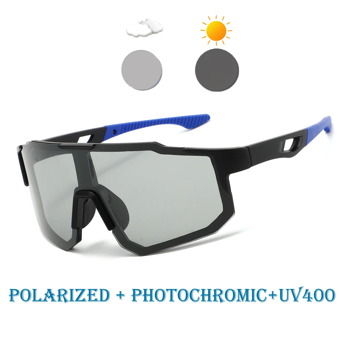 OMEKOL Polarized Photochromic Safety Goggles Men Women Protective Sun Glasses Outdoor Sport Sunglasses UV400 Cycling Eyewear