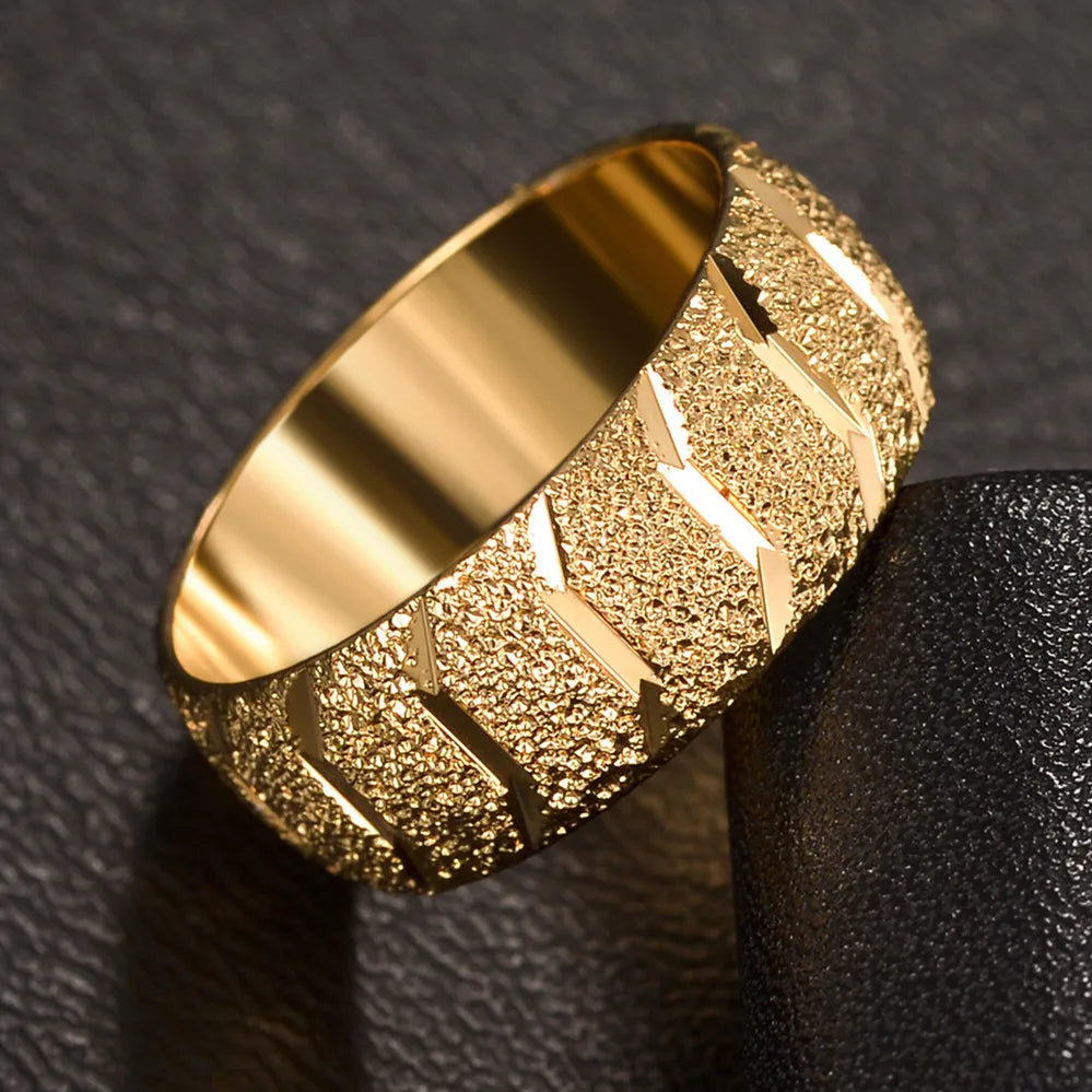 316L Stainless Steel High Quality Ring Simple Matte Fashion Men Wedding Rings Finger Engagement Gift For Women Jewelry