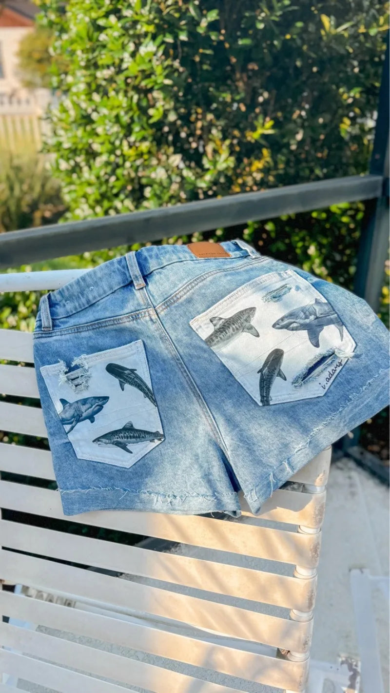 Jean Shorts for Women with Pocket High Waisted Stretchy Casual Denim Shorts Ripped Frayed Hem Summer Trendy