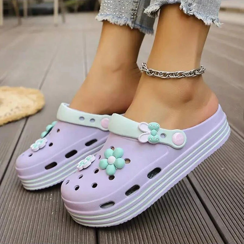Fashion Sandals Waterproof Slippers Women Shoes Summer Outdoor Slides Soft Sole Garden Shoes Indoor Nursing Clogs Sandals
