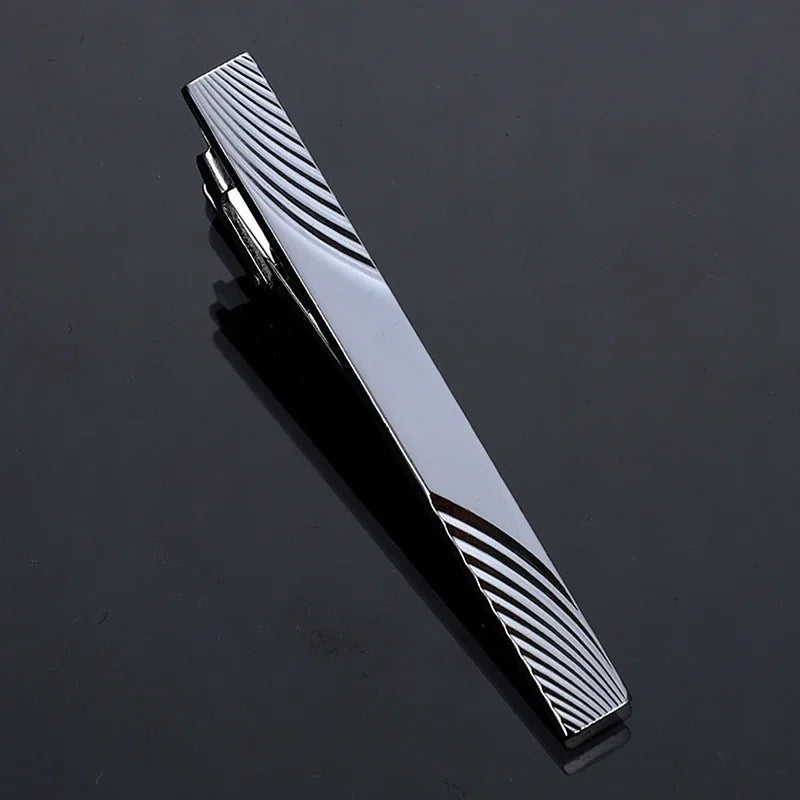 Men's Gold-Tone Tie Bar with Detachable Chain - Elegant Tie Clip for Weddings and Formal Attire