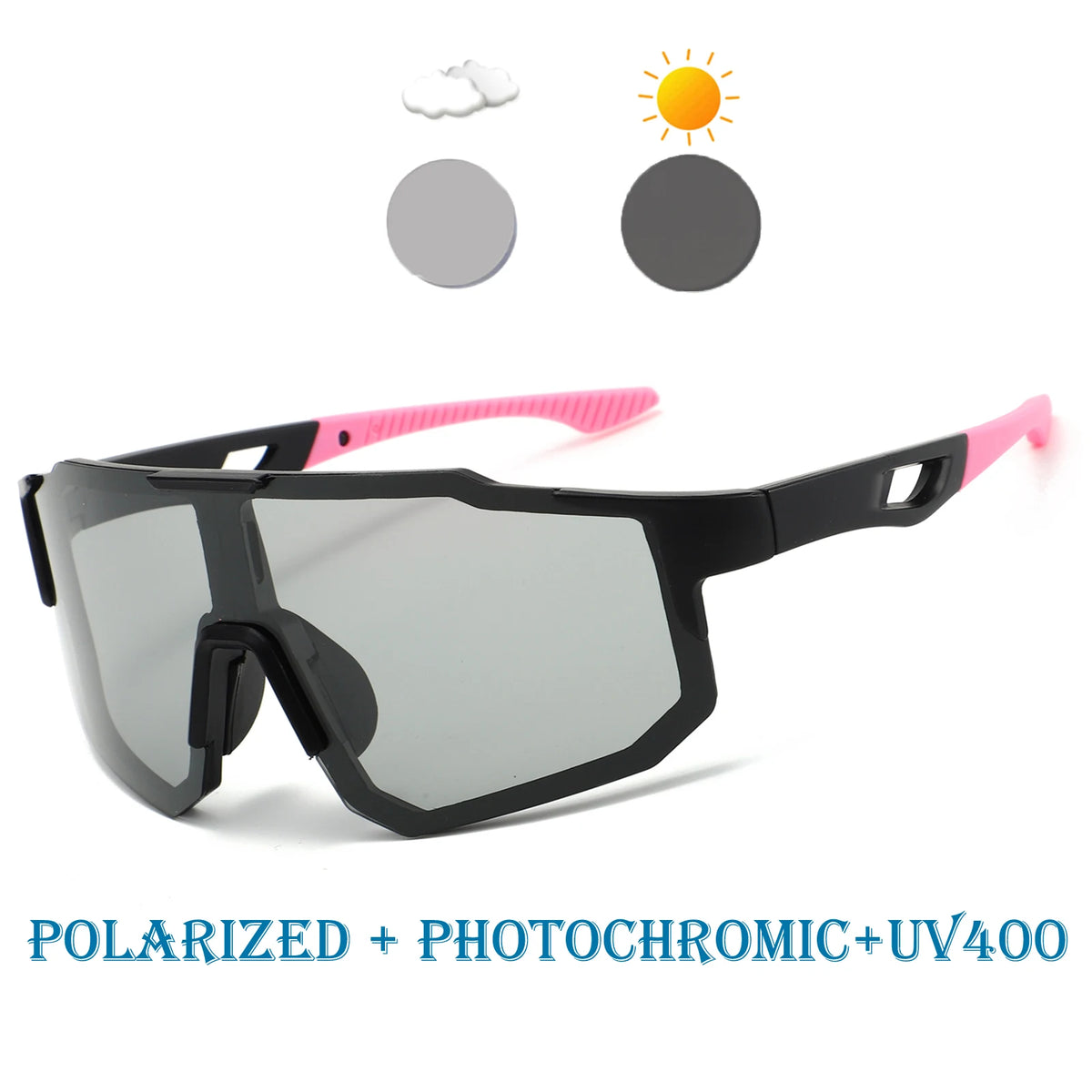 OMEKOL Polarized Photochromic Safety Goggles Men Women Protective Sun Glasses Outdoor Sport Sunglasses UV400 Cycling Eyewear
