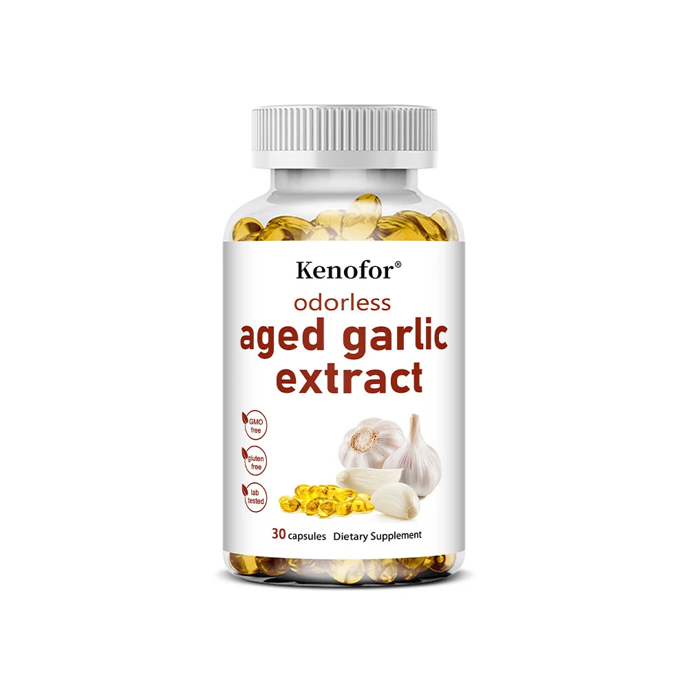 Aged Garlic Extract-odorless, Supports Heart Health, Supports Respiratory and Immune Health, Cleansing and Detoxification