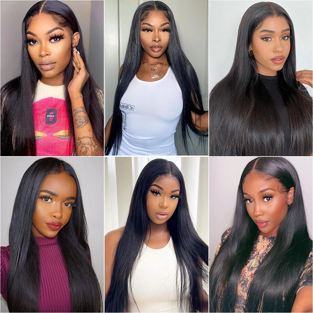 Brazilian Straight Hair Bundles Remy Human Hair Weave Bundles 10-30inch Hair Extensions Natural Black Color For Women
