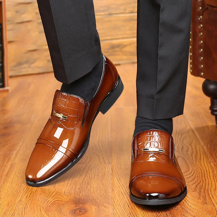 Oxford Shoes Men's Luxury Wedding Shoe Pointed Toe Dress Shoes for Men Classic Business Men Leather Shoes