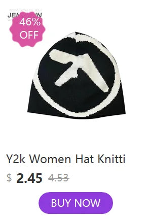 Y2k Women Jacquard Alphabet JESUS Knit Beanies Hat Men Letter Winter Fashion Kpop Goth Warm Hip Hop Thermal Unisex Pullover Hat