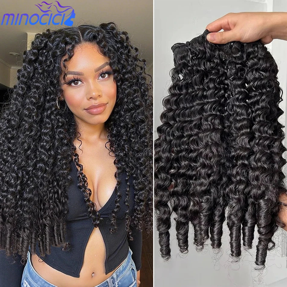 12A Burmese Curly Human Hair Bundles 100% Burmese Raw Human Hair Pixie Curls Raw Human Hair Extensions Unprocessed Human Hair