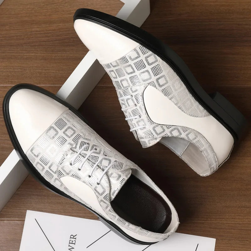 Luxury Dress Shoes for Men 2025 Spring Autumn Fashion Formal Suit Shoes Man Brand PU Leather Wedding Party Style Susiness Shoes