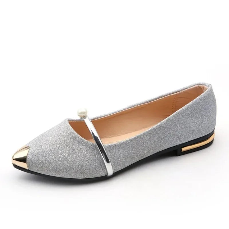 2024 Summer New Women's Shoes Pointed Toe Flat Shoes Shallow Mouth Single Wedding Women Dress Shoes Party Chaussure Femme