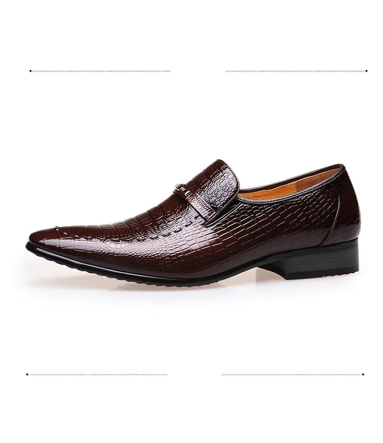 Shoes Luxury Mens PU Leather Pattern Men Business Dress Shoes Casual Social Shoe Male Wedding Footwear Zapatos Hombre 2023