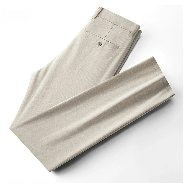 Men's Casual Pants: Breathable & Lightweight for Summer Comfort Business Casual Men's Work Trousers