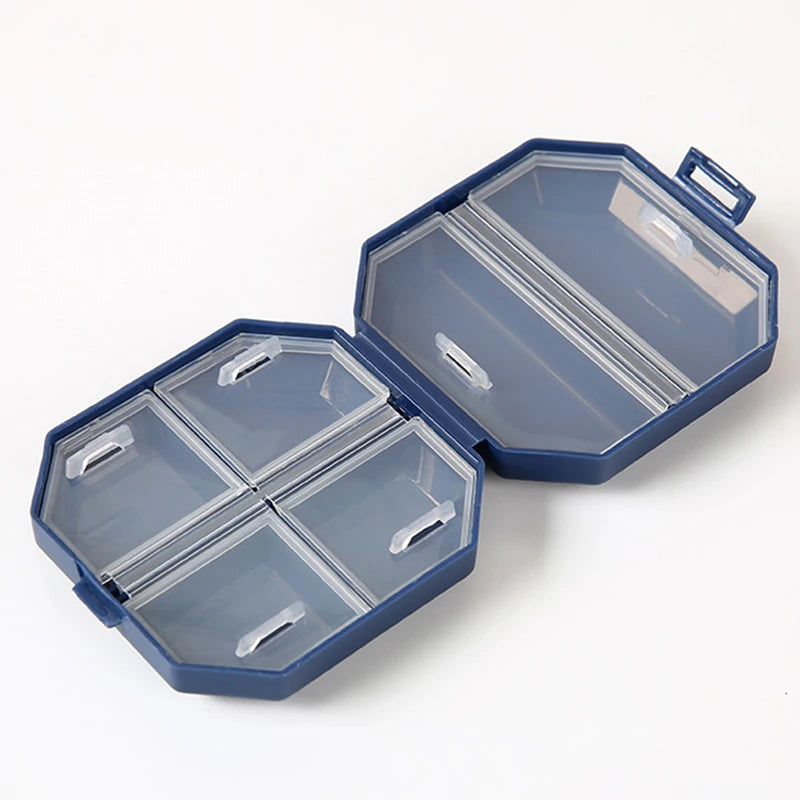 10 Compartments Travel Pill Organizer Pocket Portable Pill Storage Box Case Daily Pill Container or Purse Fish Oil Medicine