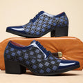 Men Formal Shoes High Heels Business Dress Shoes Male Oxfords Pointed Toe Formal Shoe for Man Luxury Wedding Party Leather Shoe