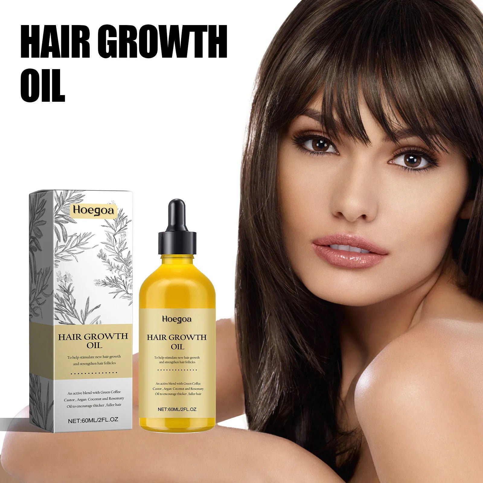 Rosemary Dense Hair Essential Oil Prevent Hair Loss Repair Hairs Damage Smooth Moisturizing Nourishing Hair Regrowth Oil 120ml
