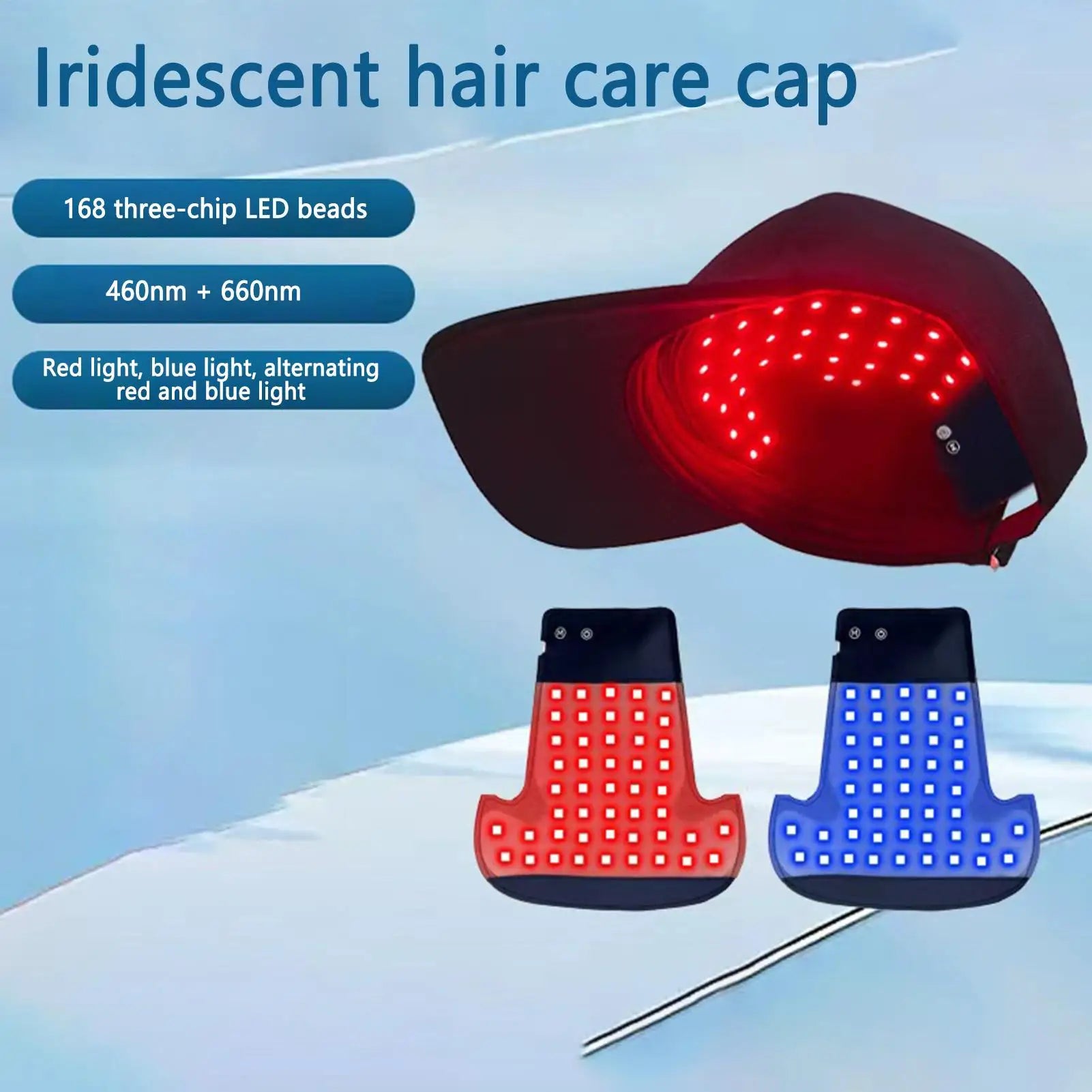 Red Blue Light Hair Growth Cap Hair Growth Device Hair Regrowth Anti Hair Loss Relax Scalp Hair hat LED Red Light Therapy Cap