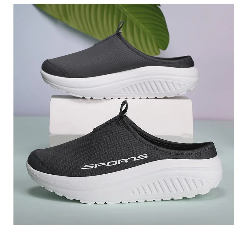 Men's and Women's Walking Shoes Lightweight and Comfortable Platform Wheels Slippers Cheap Breathable Casual Flat Shoes 2025