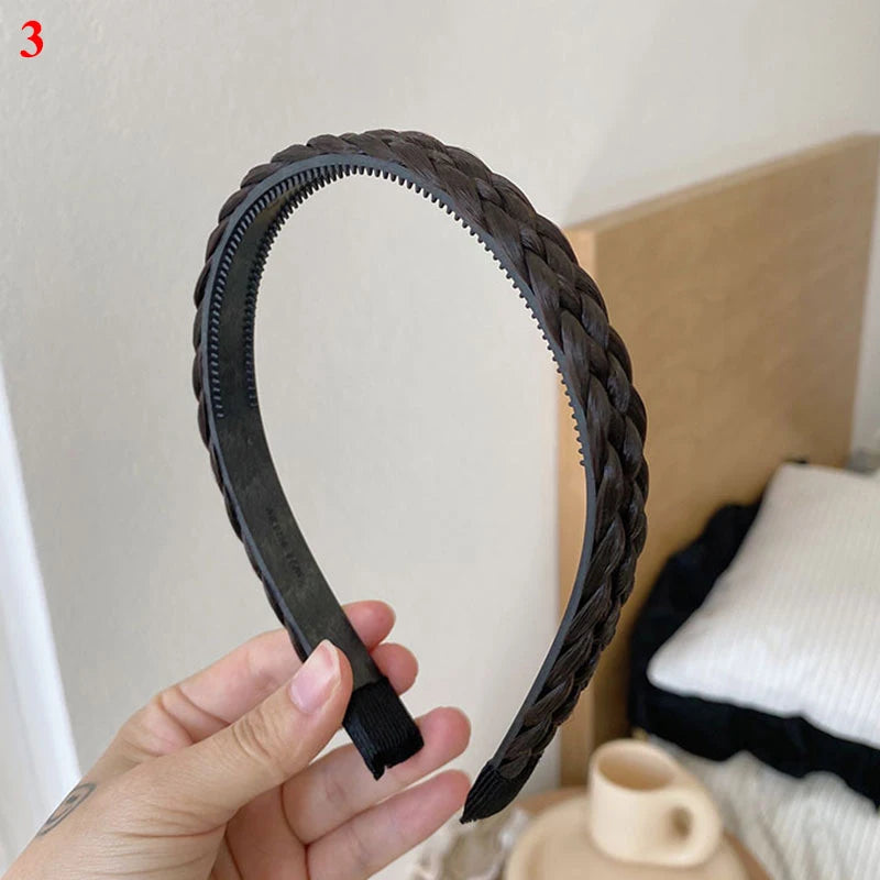 Twist Wig Headbands For Women Wide Braids Hairbands Handmade Head Hoop Hair Styling Headwear Accessories Gift