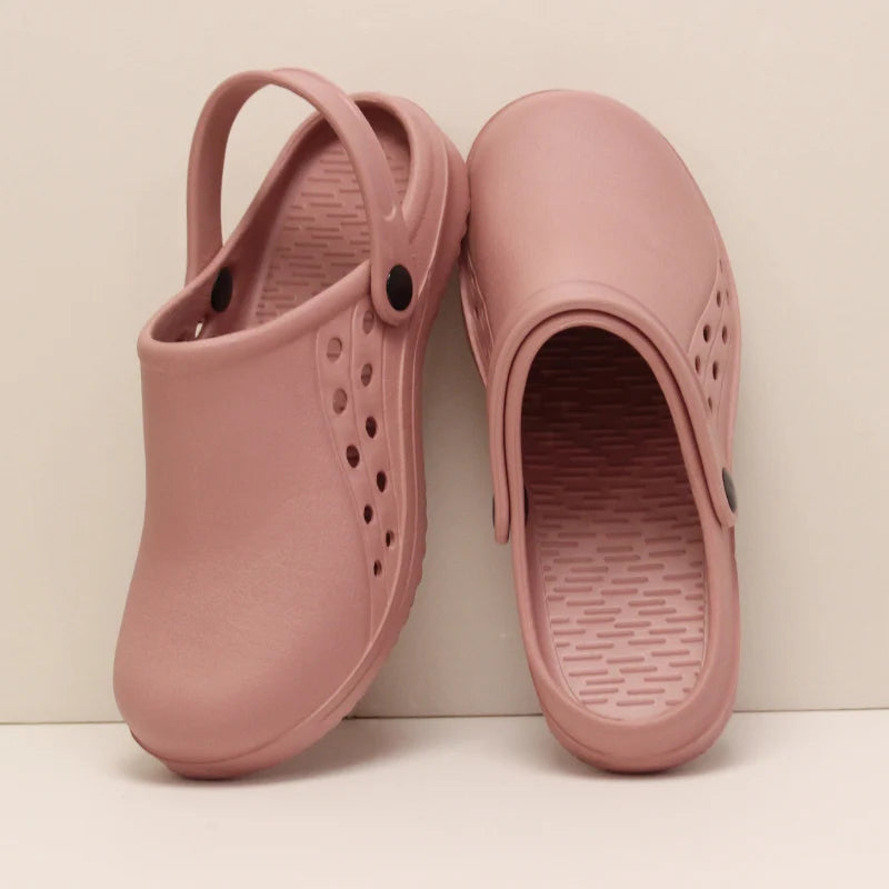 Unisex Scrub Clogs Nurse Medical Shoes EVA Ultra Light Anti Slip On Hospital Doctor Slippers Sandal Nursing Clog X06