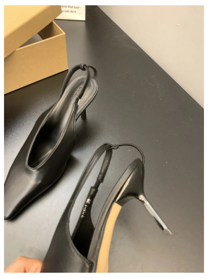 2026 New Spring Women Sandals Fashion Thin High Heels Pumps Square Toe Shallow Women's Shoes For Party Dress Mules Zapatos Mujer