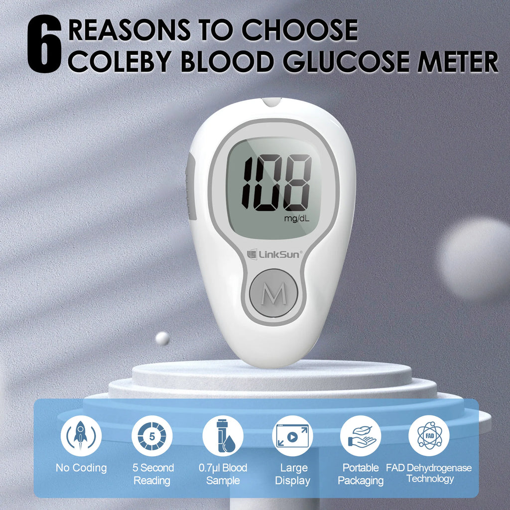 LinkSun G-425-1/-2/-3 Glucosemeter Monitor Complete Kit 10/50/100pcs Test Strips Blood Sugar Tester Diabetes Blood Glucose Meter