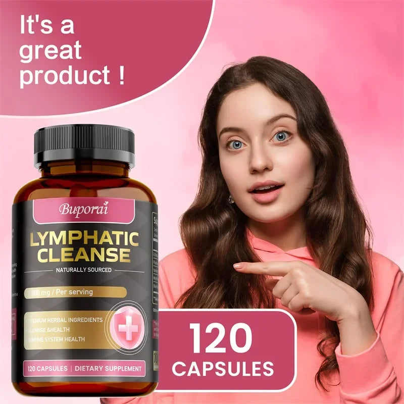 Lymphatic Cleanse - Supports Lymph Node Health and Fluid Balance, Boosts Immunity, and Promotes Overall Well-being - 120pcs