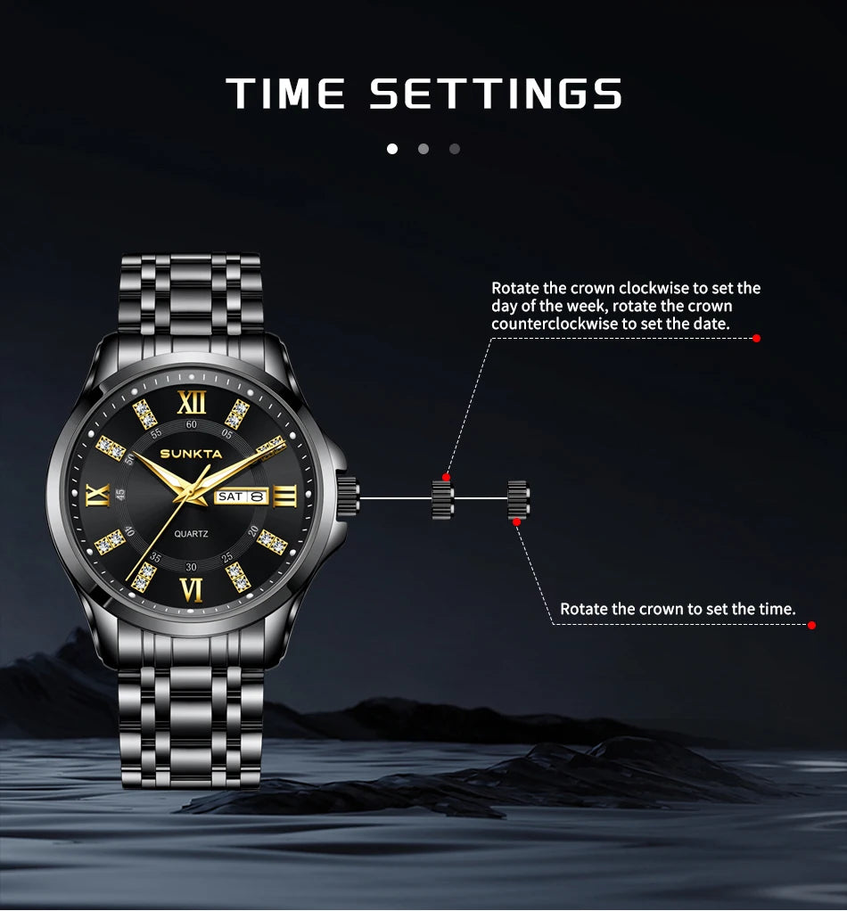 LIGE Men's Watches Top Brand Casual Original Wristwatch Waterproof Stainless Steel Scratch-Resistant Mirror Watch for Man Reloj