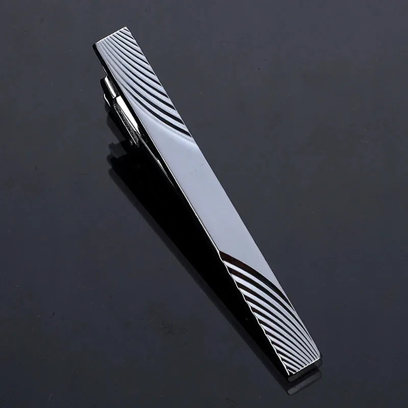 Men's Gold-Tone Tie Bar with Detachable Chain - Elegant Tie Clip for Weddings and Formal Attire