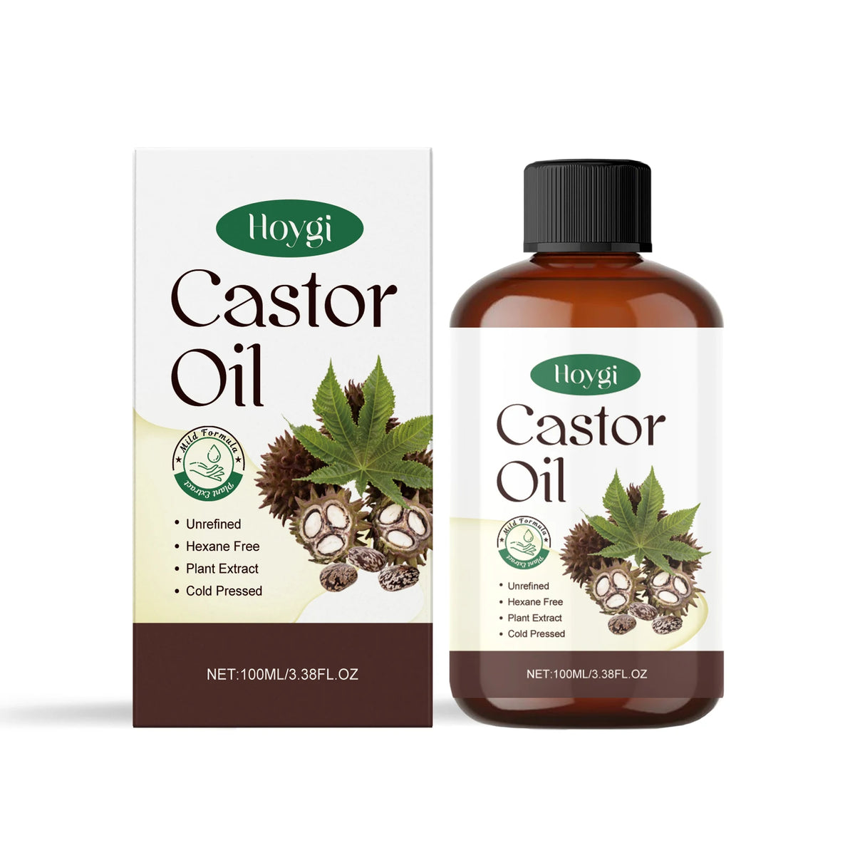 Organic Castor Oil: Nourishing Deeply Moisturizing Oil for Hair Growth, Eyebrows Thickening & Relaxing Body Massage