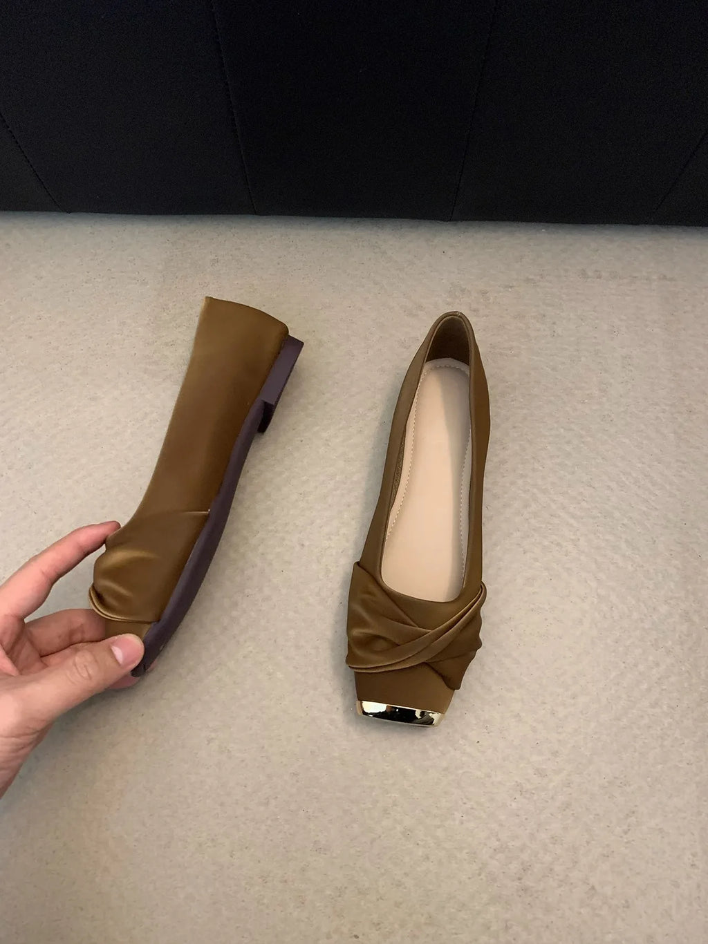 Shoes Woman 2025 Low Heels Female Footwear Autumn Square Toe Casual Sneaker New Summer Comfortable Dress Fall Lace-Up Flat Rome