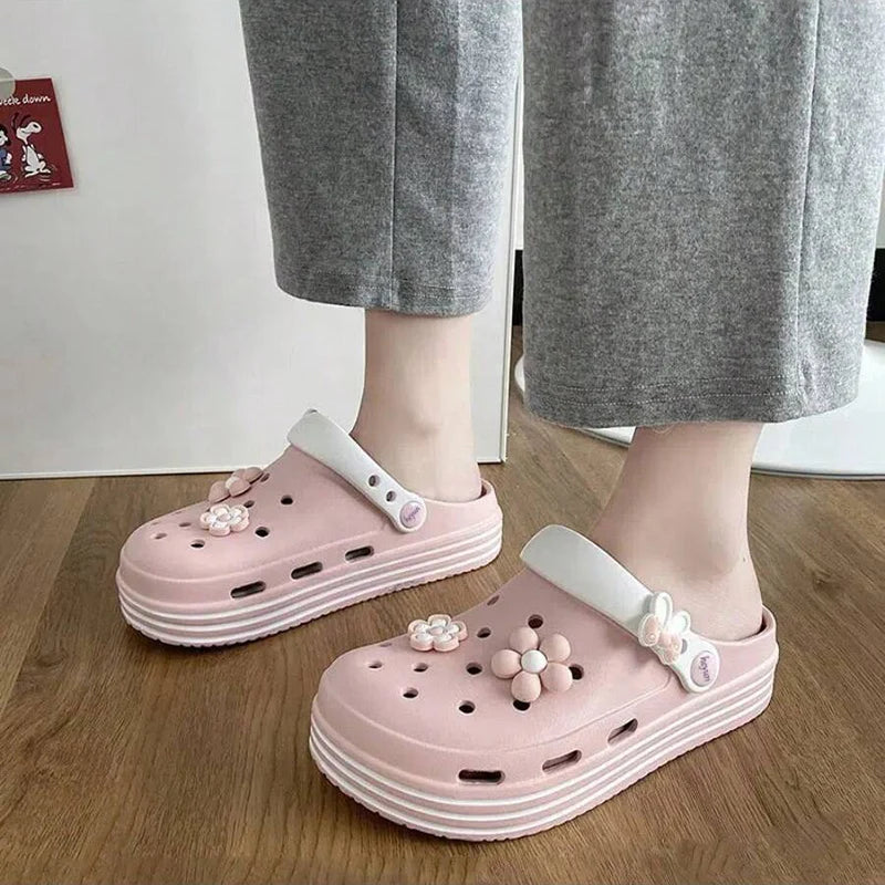 Fashion Sandals Waterproof Slippers Women Shoes Summer Outdoor Slides Soft Sole Garden Shoes Indoor Nursing Clogs Sandals