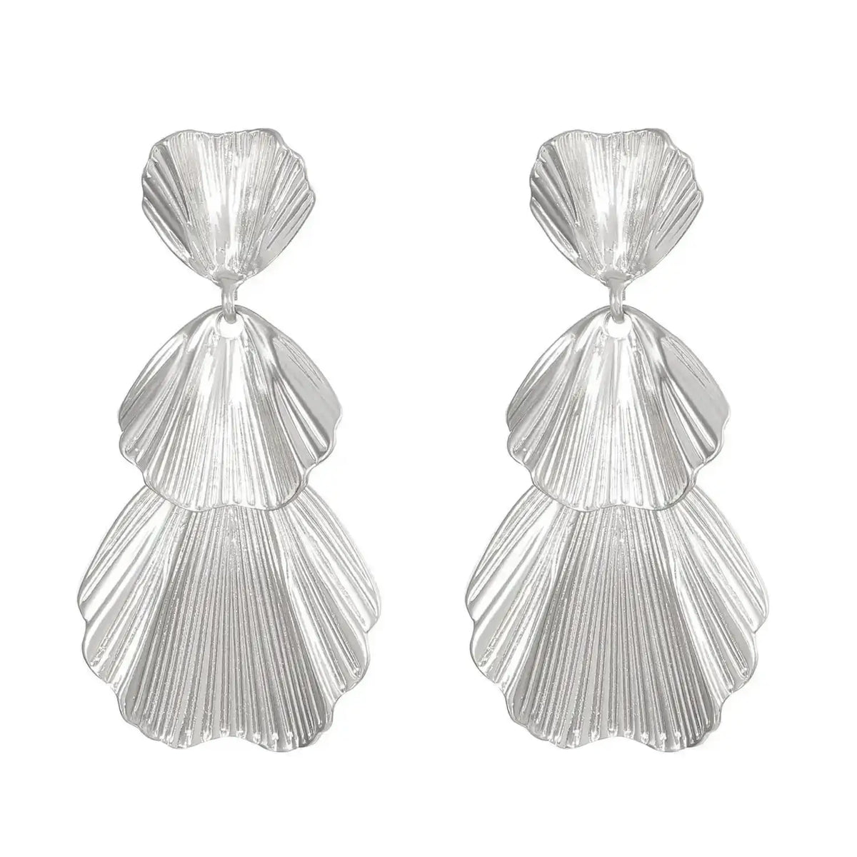Stainless Steel Wrinkled Gold Color Earrings For Women Metal Earing Jewelry 2026 Trending Vintage Round Square Heart Earrings