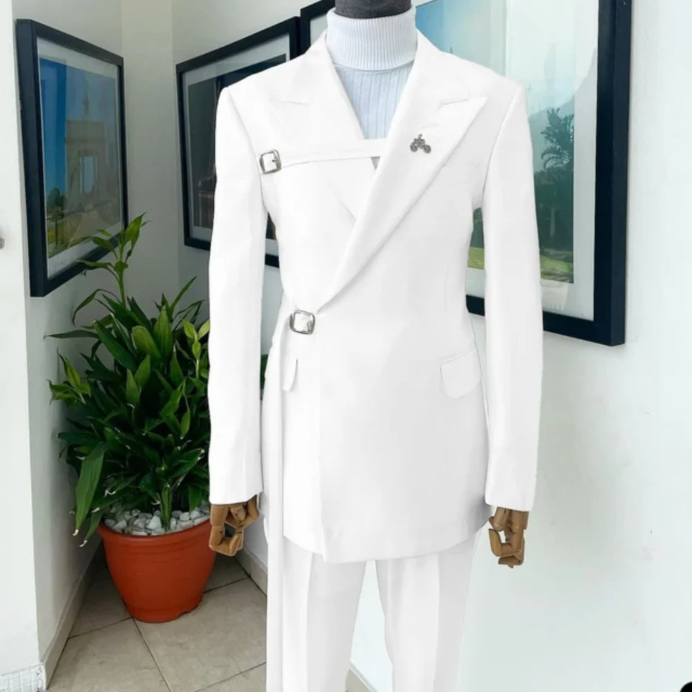 Men's Wedding Tuxedo Suits Blazers Formal Smoking Attire Elegant Homme Moda Traje Do Noivo New in